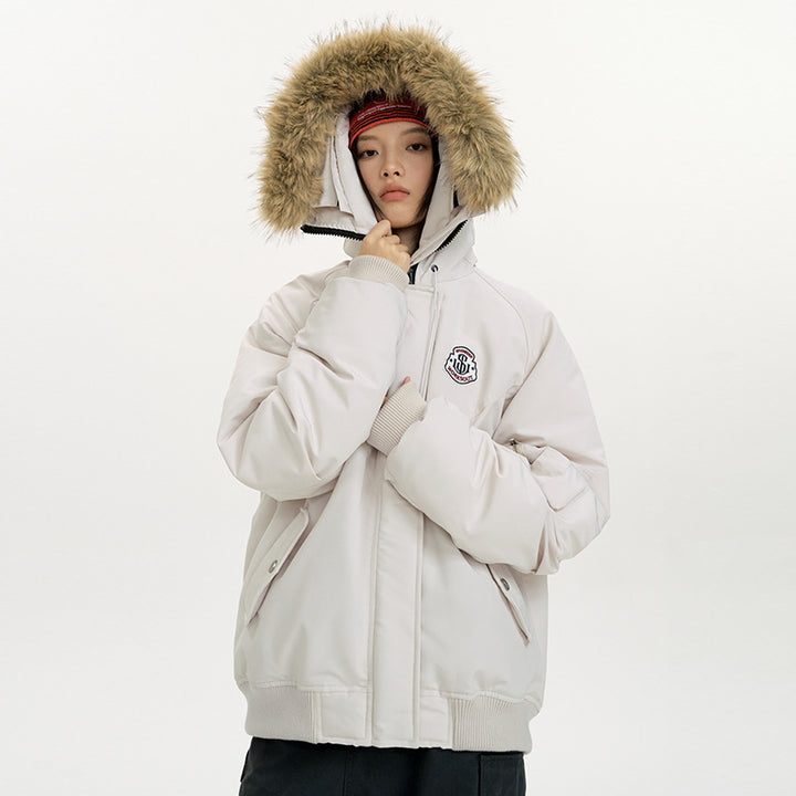 Damen nan oversized Thermo-Parka mit voluminöser Kapuze, abnehmbarer Webpelzblende und Rippbündchen Echo Archiv