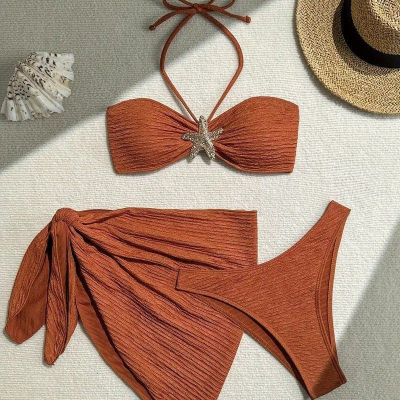Damen Bandeau-Bikini mit schickem Wickeltuch Echo Archiv