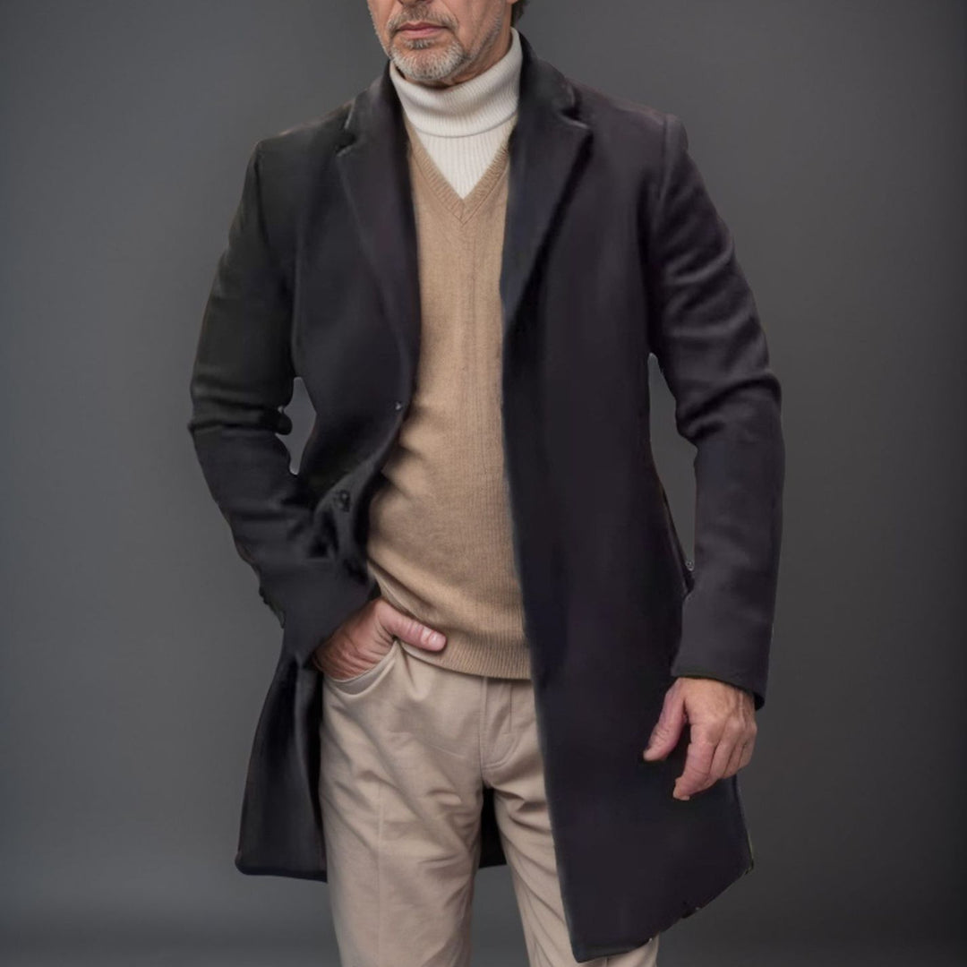 Herren Eleganter, zeitloser Wollmantel Echoarchiv