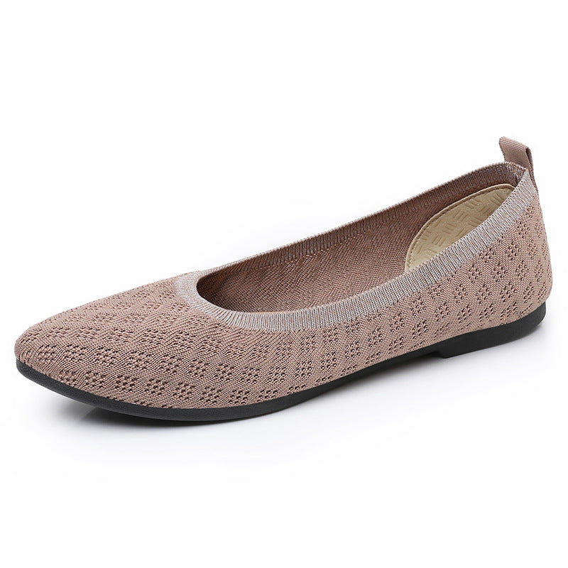Damen nan gestrickter Ballerina-Slip-On mit atmungsaktiver 3D-Struktur und gepolstertem Memory-Fußbett Echo Archiv