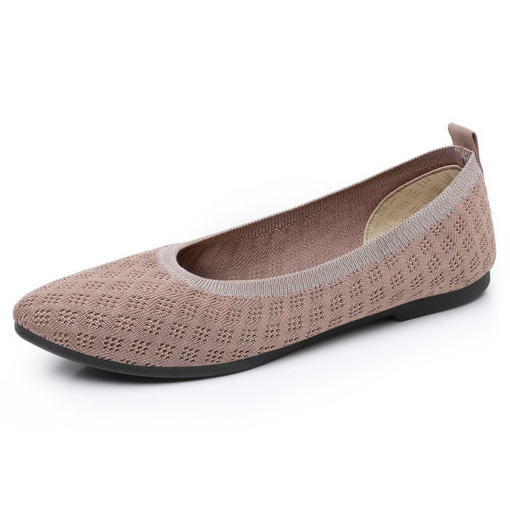 Damen nan gestrickter Ballerina-Slip-On mit atmungsaktiver 3D-Struktur und gepolstertem Memory-Fußbett Echo Archiv