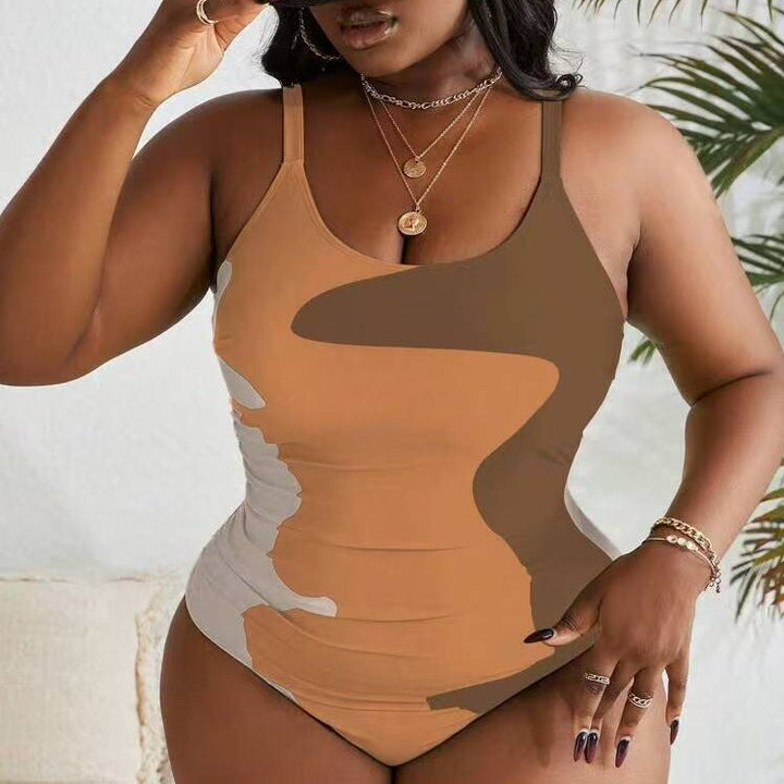 Damen Einteiler Badeanzug mit modernem Camouflage-Design Echo Archiv