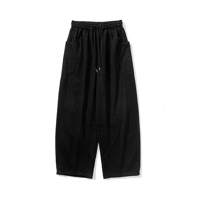 Herren Weite Loungehose mit Tunnelzug, aufgesetzten Taschen und markanten Panelnähten Echo Archiv