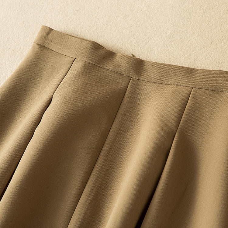 Damen Eleganter Midirock mit Falten Echoarchiv