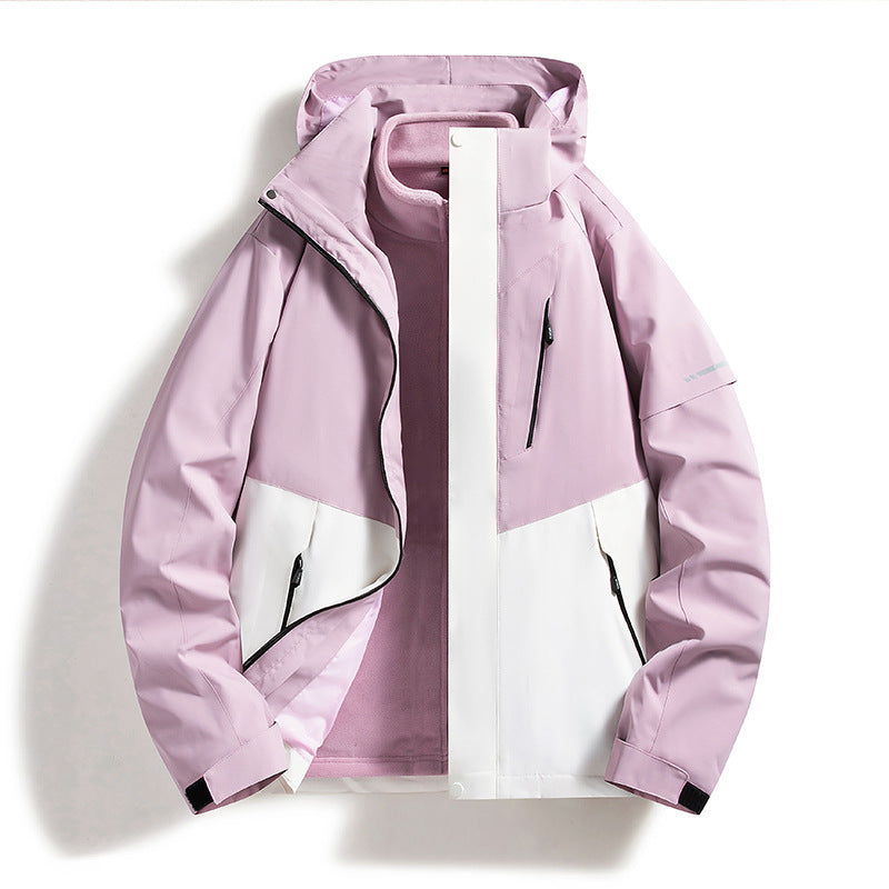 Damen wasserdichte Outdoorjacke mit verstellbarem Kapuzen Echo Archive