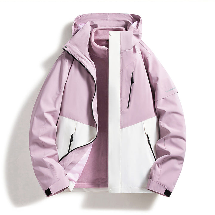 Damen wasserdichte Outdoorjacke mit verstellbarem Kapuzen Echo Archive