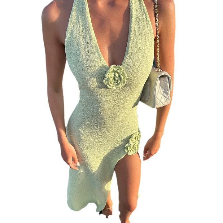 Damen verführerisches Strandkleid mit floralen Akzenten Echo Archiv