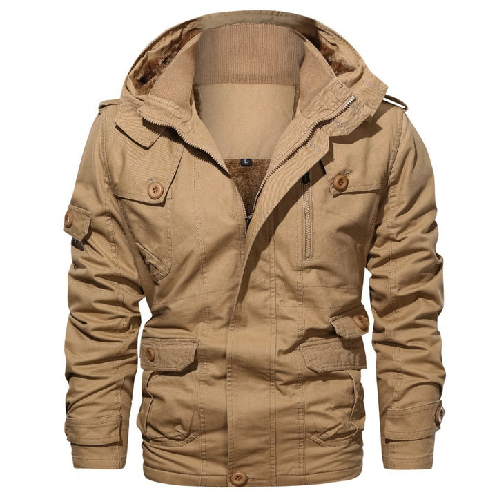 Herren stylischer Outdoor-Jacke mit multifunktionalen Taschen und wärmendem Innenfutter Echoarchiv