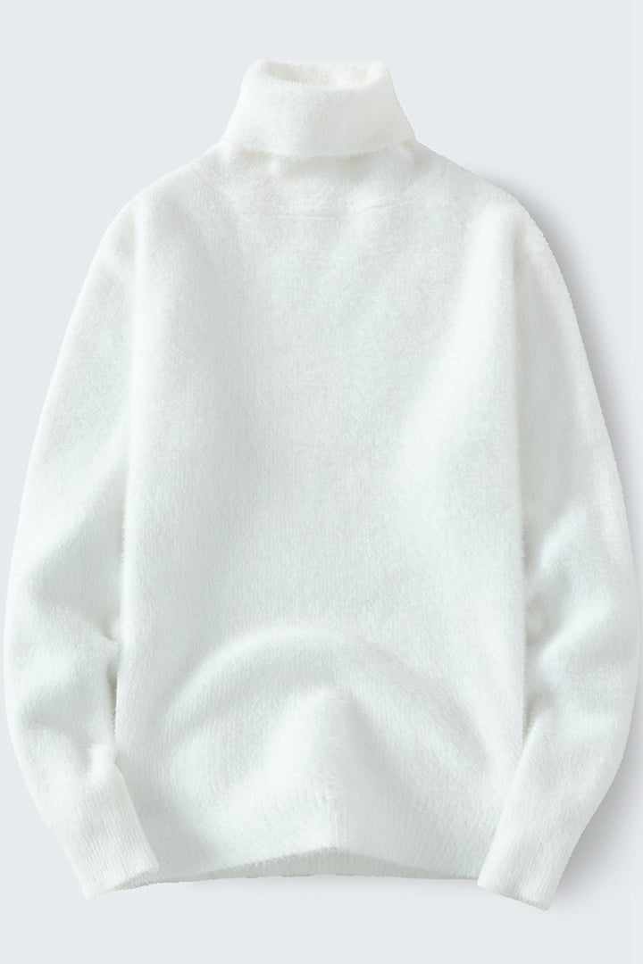 Herren warmer Rollkragenpullover aus weichem Strickstoff Echoarchiv
