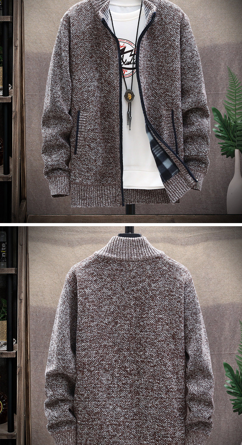 Herren Strickjacke mit Stehkragen und Taschen Echoarchiv