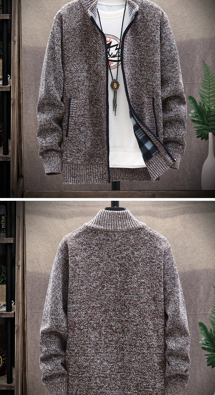 Herren Strickjacke mit Stehkragen und Taschen Echoarchiv