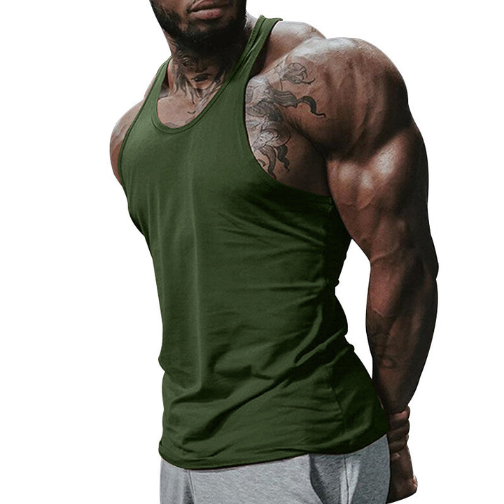 Herren atmungsaktives Fitness Tanktop mit Racerback-Design und körperbetontem Schnitt Echoarchiv