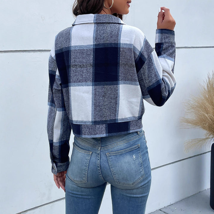 Damen Kariertes Freizeitjacke Echo Archiv