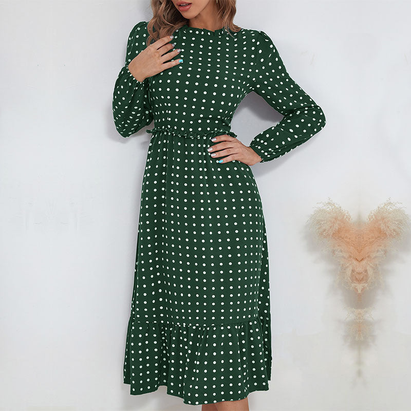 Damen Verspielt gemustertes Maxikleid mit Rüschendetails Echo Archiv