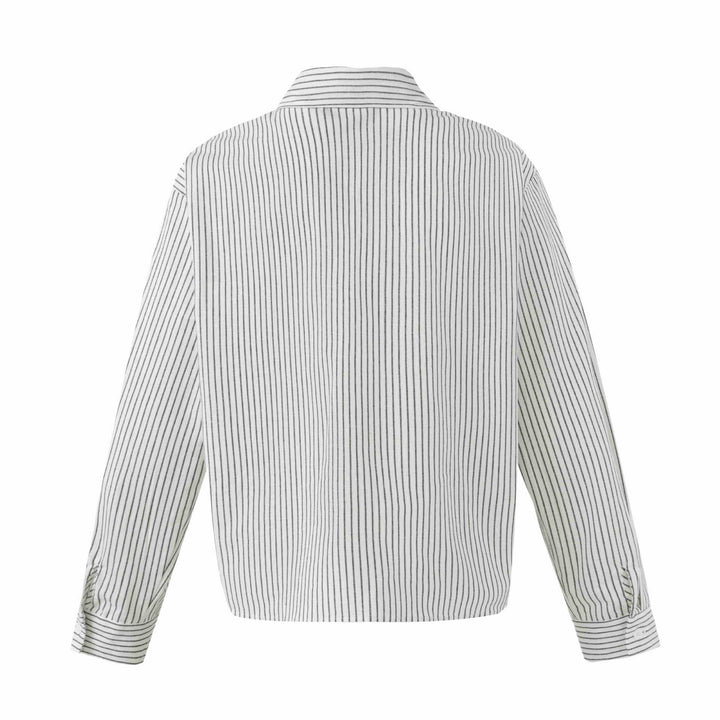 Damen Oversize-Hemdbluse mit feinen Streifen und Kentkragen Echoarchiv