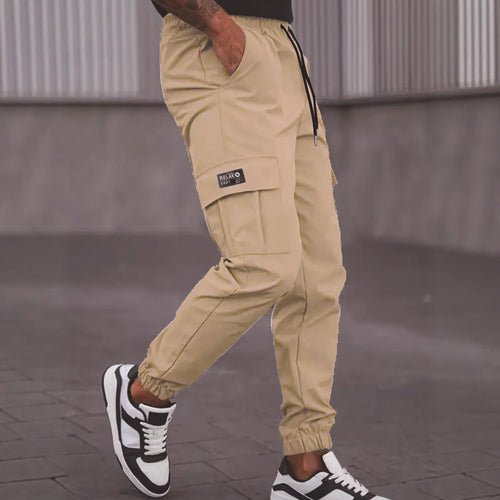 Herren Cargo-Jogginghose mit elastischem Bund, Cargo‑Taschen & Kordelzug Echo Archiv