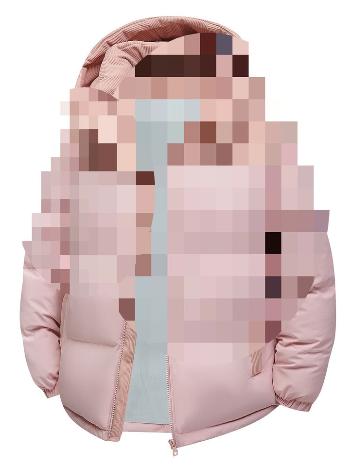 Herren Wattierte Steppjacke mit Cordbesatz, hohem Kragen & Thermofutter Echoarchiv