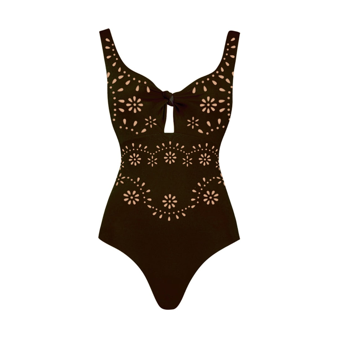 Damen Badeanzug und Rock-Set mit floralem Cut-Out Design Echo Archiv