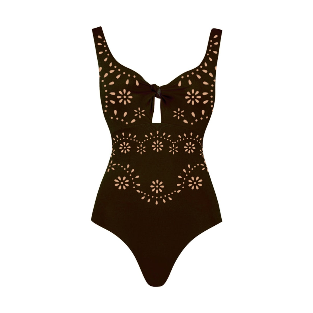 Damen Badeanzug und Rock-Set mit floralem Cut-Out Design – Maréssa