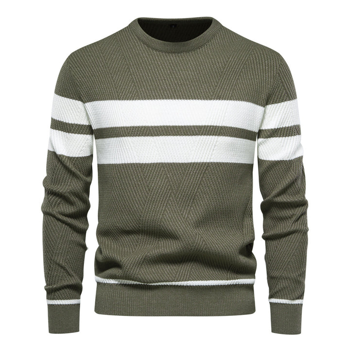 Herren strukturiertes Sweatshirt mit modernen Streifen Echoarchiv