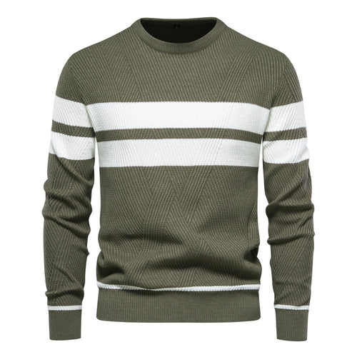 Herren strukturiertes Sweatshirt mit modernen Streifen Echoarchiv