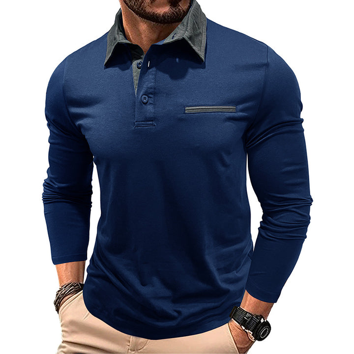 Herren Poloshirt mit modernem Kragen und Taschen Echoarchiv