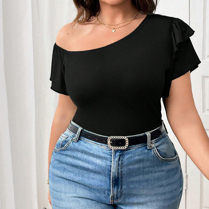 Damen Off-Shoulder Body mit Rüschendetail Echo Archiv