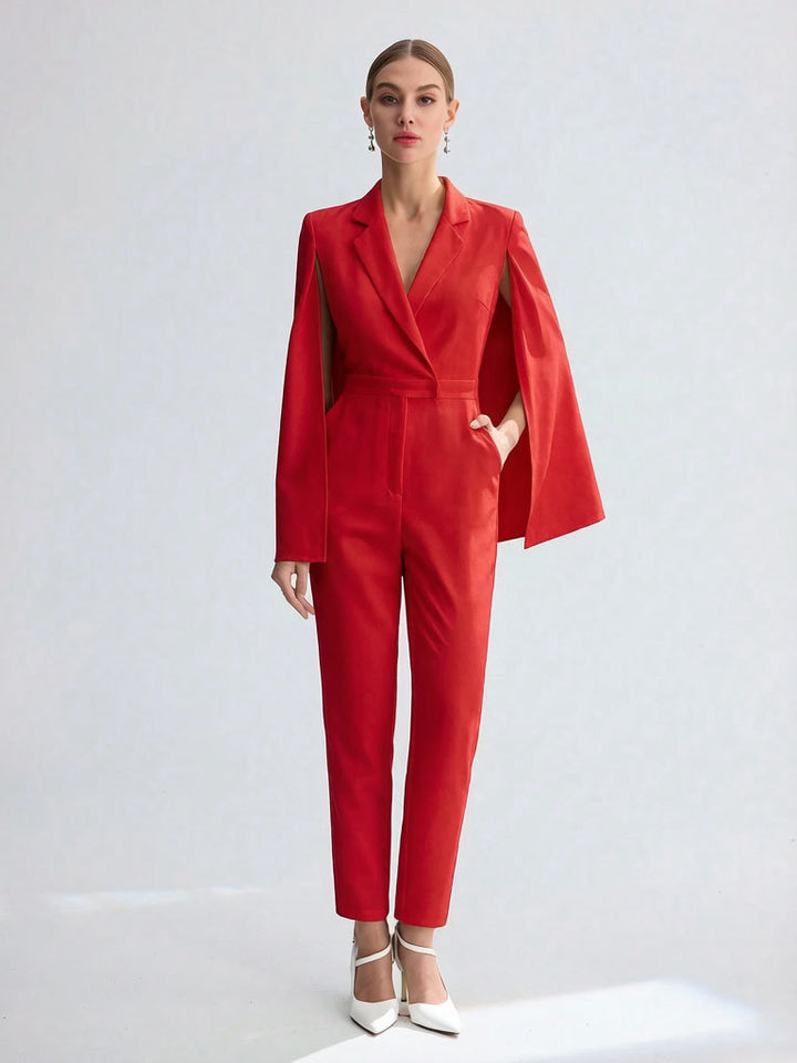 Damen Eleganter Jumpsuit mit Cape-Detail Echo Archiv