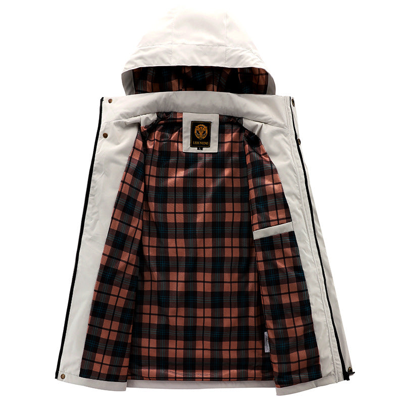 Herren nan urbaner Softshell-Parka mit verstellbarer Kapuze, Brustreißverschluss und thermischer Isolierung Echo Archiv