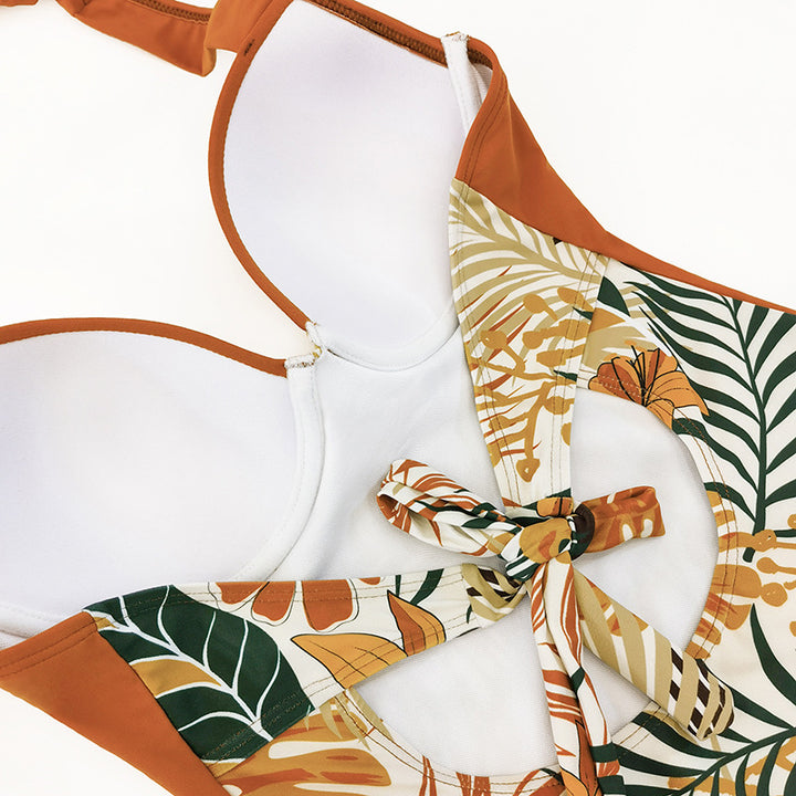 Damen Einteiler-Badeanzug mit floralem Design und unterstützendem Bustier Echo Archiv
