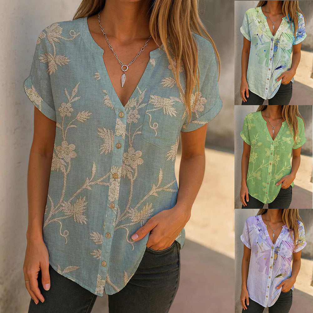 Damen elegante Bluse mit floralem Stickdesign Echo Archiv