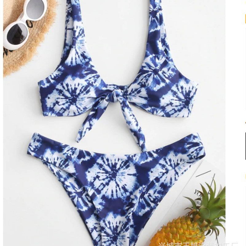 Damen Triangel-Bikini mit verspieltem Knoten-Design und hochwertigem Stoff Echo Archiv