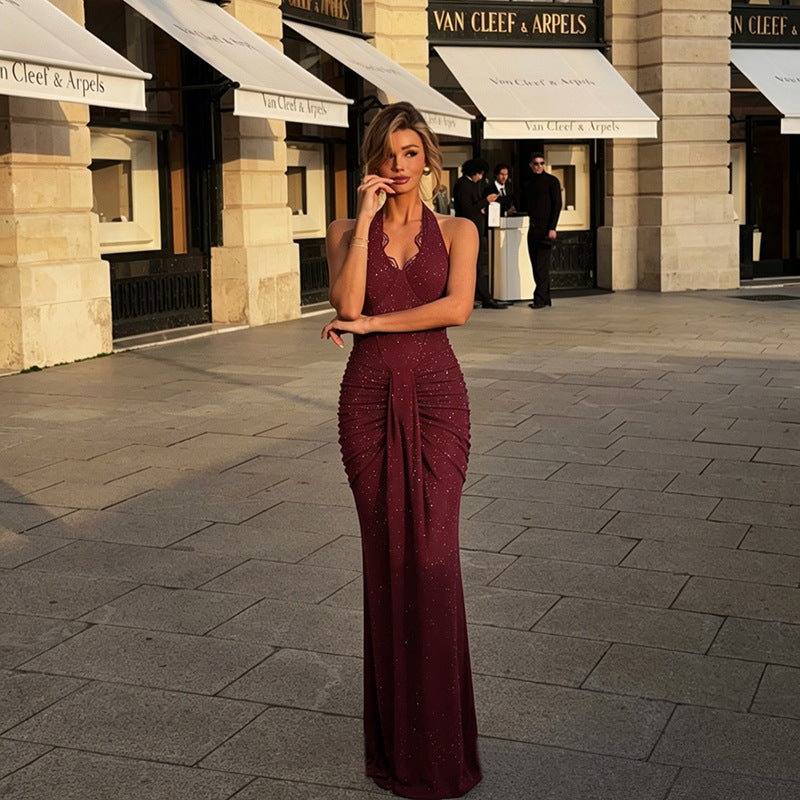 Damen figurbetontes Abendkleid mit raffinierten Rüschendetails Echo Archiv