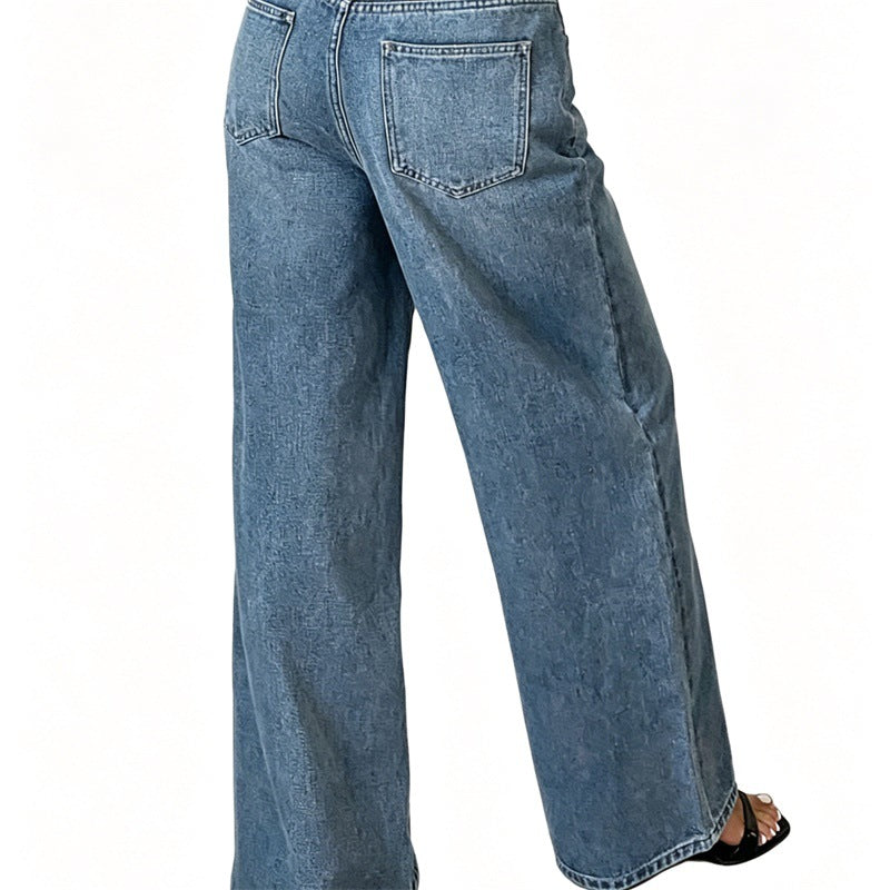 Damen Jeanshose mit hoher Taille und weitem Bein Echo Archiv