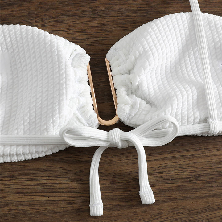 Damen Triangel-Bikini mit raffiniertem Rippendesign und verstellbaren Trägern Echo Archiv