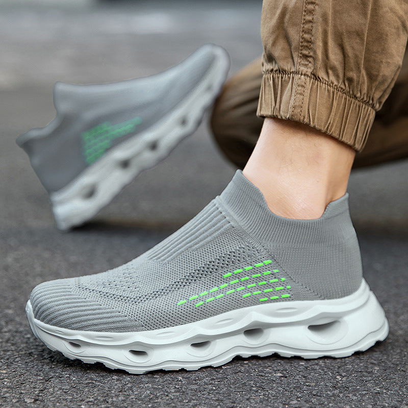 Unisex nan sockenartiger Strickslipper mit gelochter Hohlkammer-Dämpfung Echo Archiv
