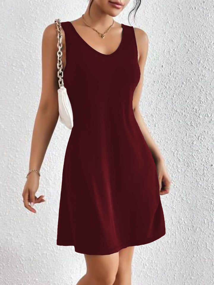 Damen lässiges A-Linien Kleid mit tiefem V-Ausschnitt und weichem Jersey-Material Echo Archiv