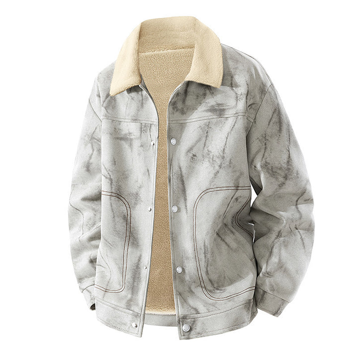 Herren Lässige Jeansjacke mit warmem Futter Echo Archiv