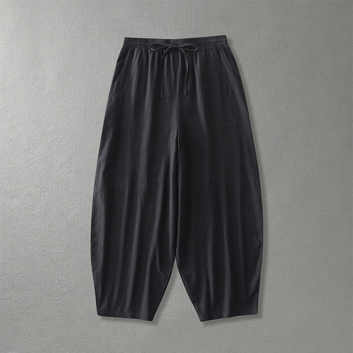 Damen weite Haremshose aus leichtem Satin mit Tunnelzug und seitlichen Taschen Echoarchiv