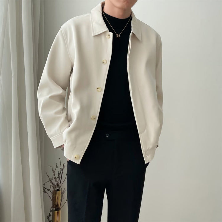 Herren Modische Jacke mit Druckknöpfen Echo Archiv