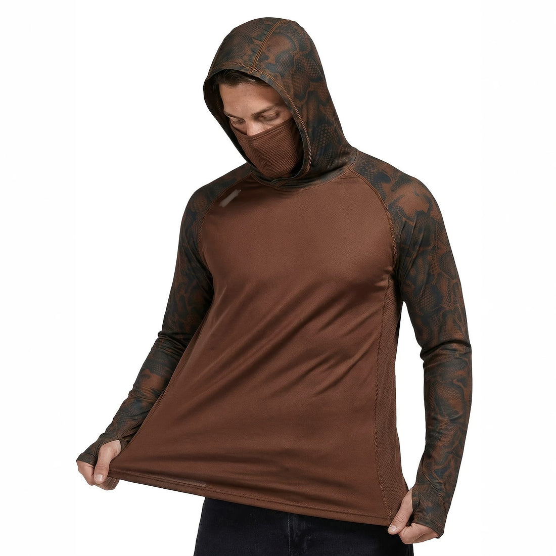 Herren Sportliches Langarmshirt mit Kapuze – Marzano