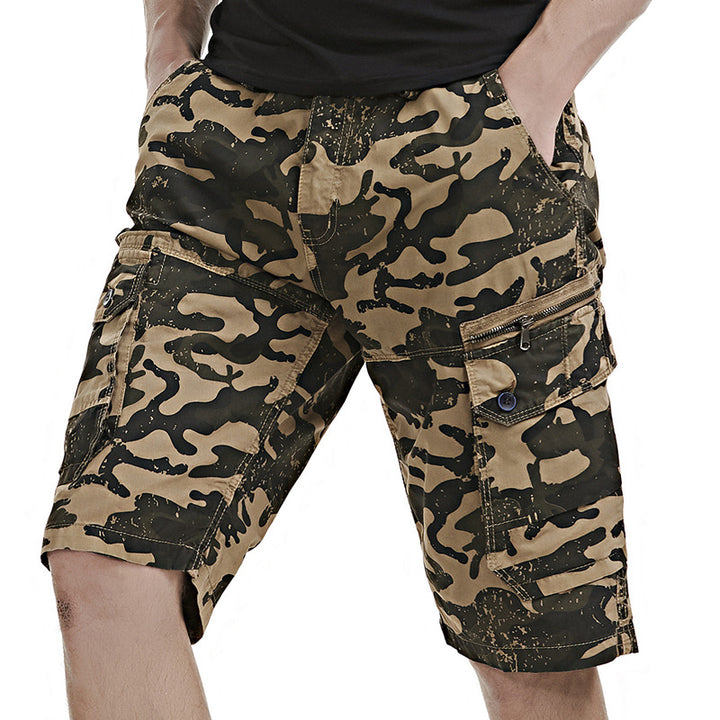 Herren Cargoshorts mit praktischen Taschen und modernem Camouflage-Muster Echoarchiv