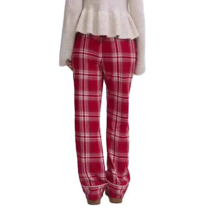 Damen nan lässiges Schlafanzug-Set mit gerafftem Camisole-Oberteil, Rüschenunterbrust und Hose mit Gummibund Echo Archiv