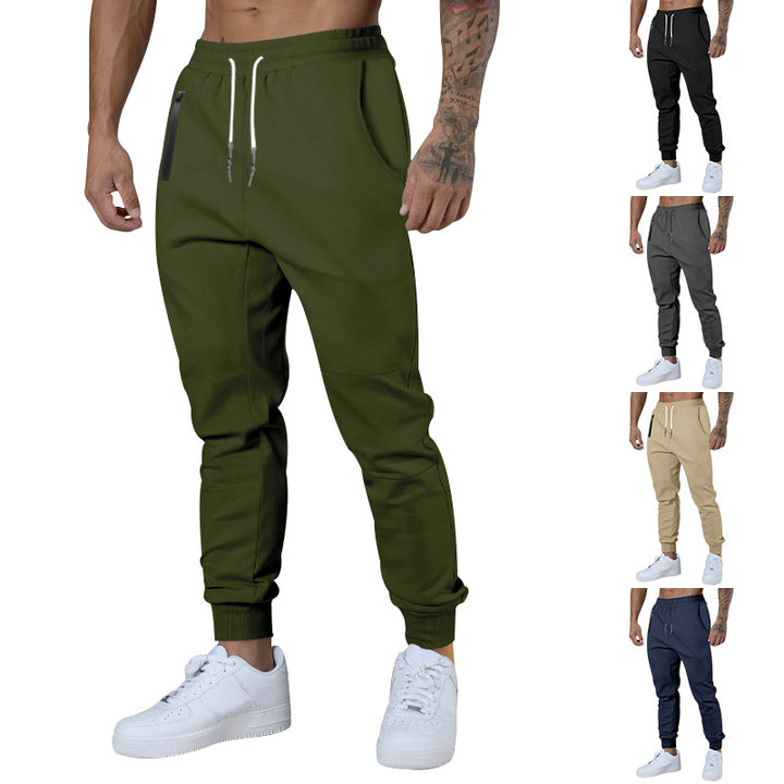 Herren Performance‑Tapered Joggerhose mit Reißverschluss‑Eingrifftaschen, elastischem Bund & gerippten Knöchelbündchen – Sorevano