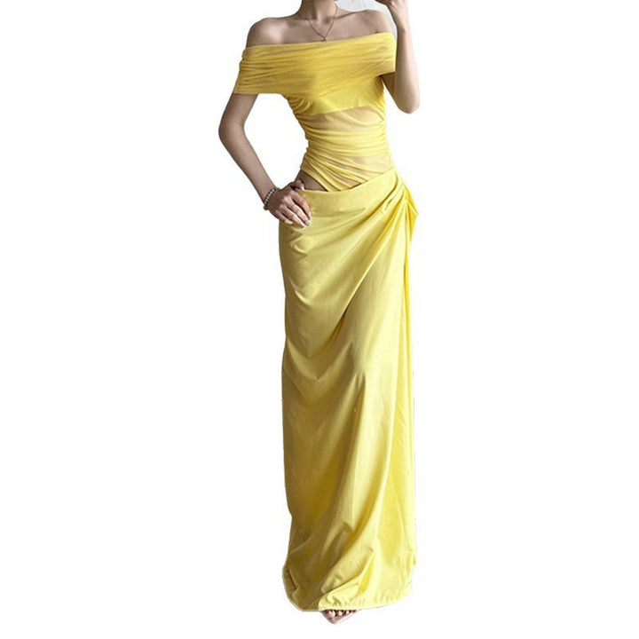 Damen elegantes Abendkleid mit schmalem Schnitt und transparenten Einsätzen Echo Archiv