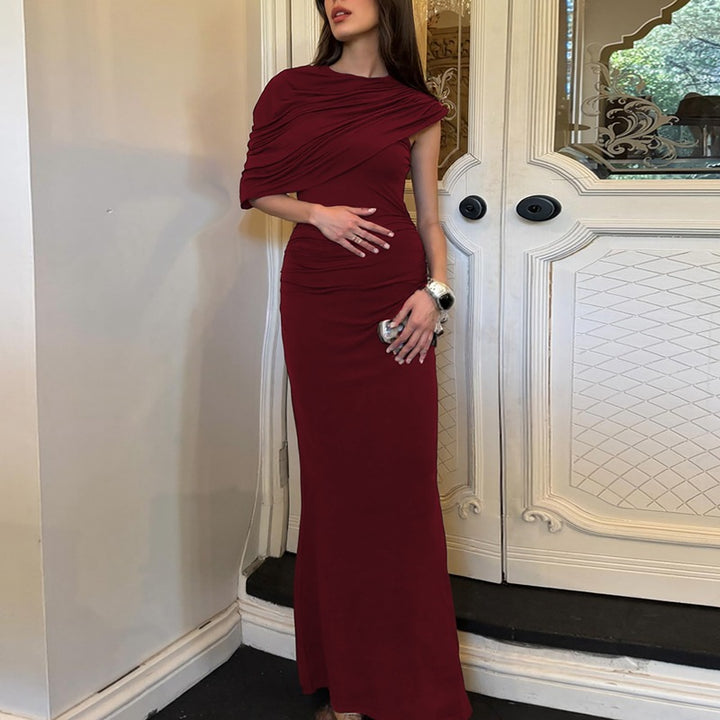 Damen Elegantes Maxi-Kleid mit drapiertem Oberteil Echo Archiv