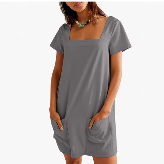 Damen Bequemes Freizeitkleid mit Taschen Echo Archiv