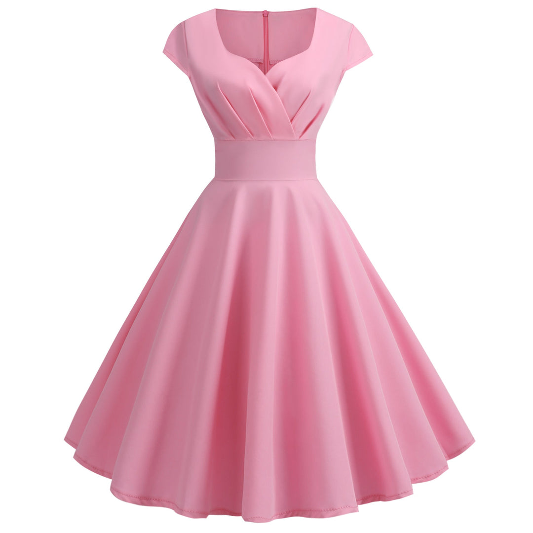 Damen A-Linien Kleid mit elegantem Taillenschnitt und schwingendem Saum Echoarchiv