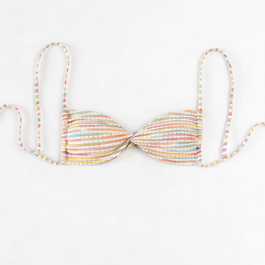 Damen Bandeau-Bikini mit bunten Perlendetails Echo Archiv