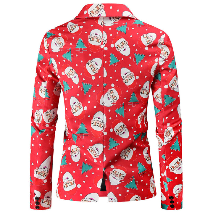 Herren festlicher Blazer mit fröhlichem Weihnachtsdesign Echoarchiv